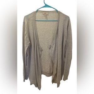 LOFT grey speckle cardigan